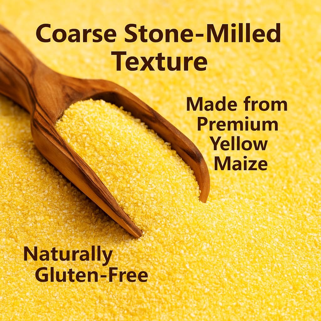 Africa Select 1.5kg Coarse Cornmeal - Traditional Maize Flour for Ugali, Fufu, Caribbean and African Dishes