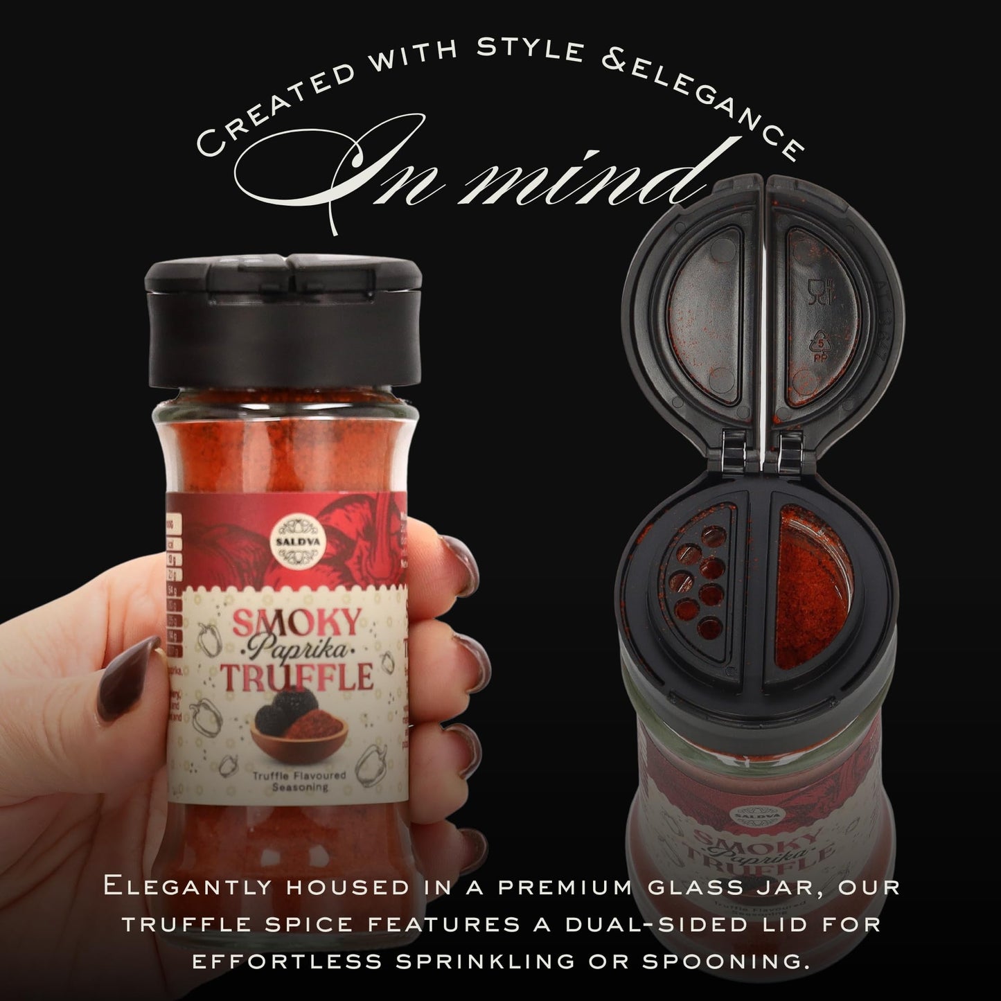 Premium Truffle Steak & BBQ Rub – Limited Edition Gourmet Seasoning – Infused with Truffles for Luxurious Flavour – Unique Blend of Spices - Large Jar (200g)