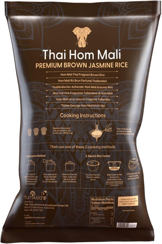 Yum Asia Thai Hom Mali Premium Jasmine Brown Rice - 5kg