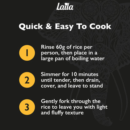 Laila Extra Long Grain Rice 5 Kg - 100 % Gluten Free - Extra Long Grain White Basmati Rice with Aroma Fragrant, Package May Vary