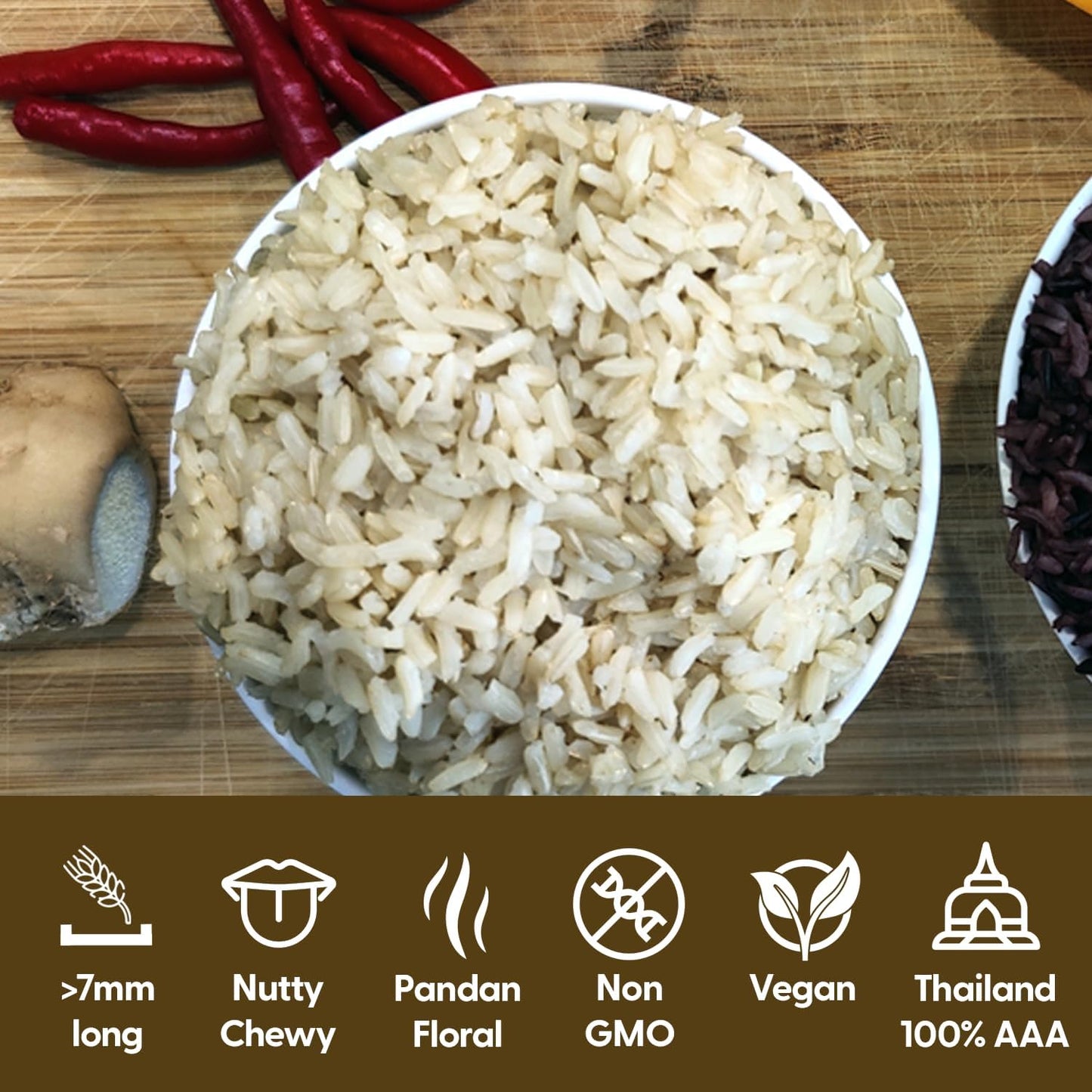 Yum Asia Thai Hom Mali Premium Jasmine Brown Rice - 5kg