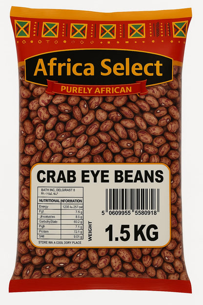 Africa Select Crab Eye Beans 3kg | Premium Borlotti Beans for Soups, Stews & Salads | Family Pack