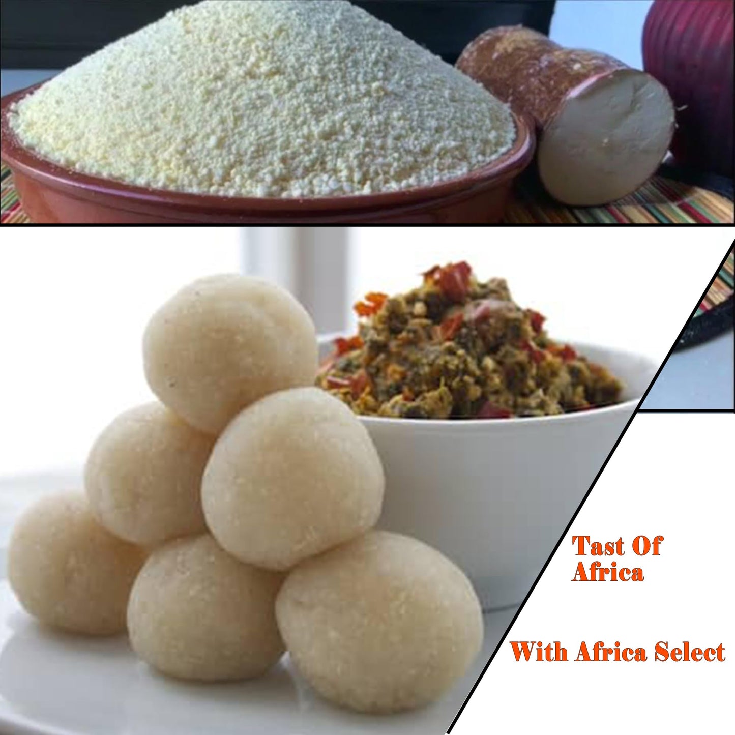 Africa Select White Gari 1.5kg | Premium Fermented Cassava Granules for Eba, Fufu & African Cuisine