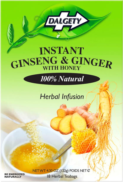 Dalgety Sorrel/Hibiscus & Ginger Herbal Infusion 3x45g Cartons (3 Pack) 100% Natural, Caffeine-Free Tea (Total 54 Teabags); Our Delicious Tea Builds the Immune System, Fights Fatigue & Boosts Energy