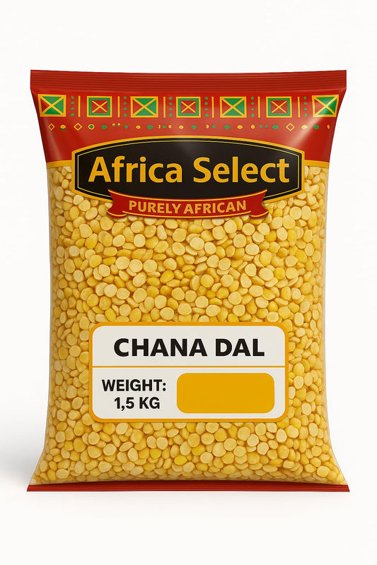 Africa Select Chana Dal 1.5kg | Premium Split Chickpeas for Curries, Stews & Snacks | High Protein & Fibre