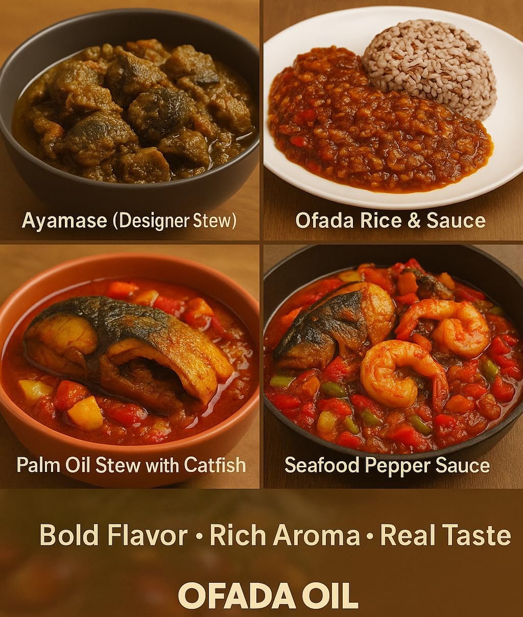 Africa Select Papa's Choice 1L Ofada Oil | Ayamase Bleached Palm Oil | Traditional Nigerian Cooking