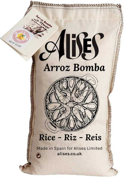 Alises - 1 Kg Paella Rice Bahia D.O. Valencia - Arroz Bahia, Spanish Premium Rice for Paella
