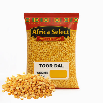 Africa Select Toor Dal 3kg | Premium Split Pigeon Peas for Curries, Stews & Soups | Family-Size Resealable Pack