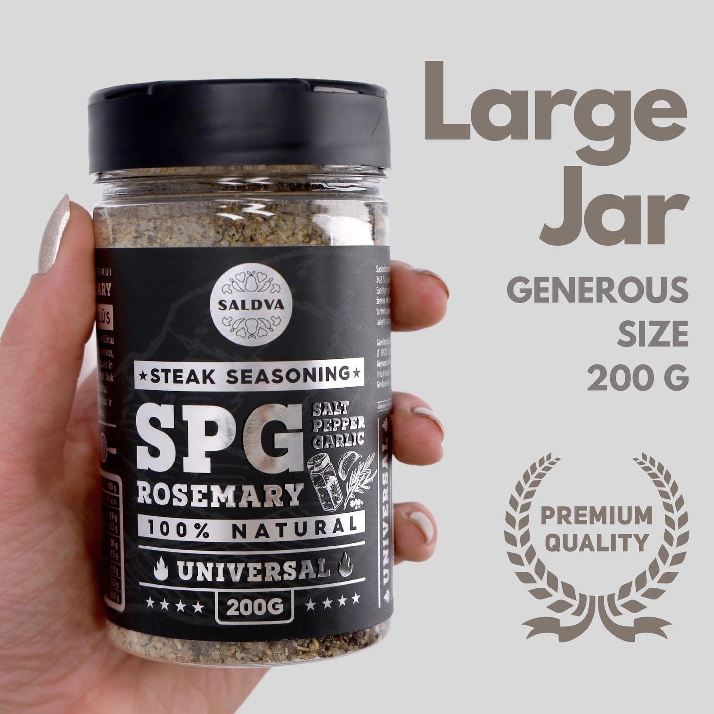 Premium Truffle Steak & BBQ Rub – Limited Edition Gourmet Seasoning – Infused with Truffles for Luxurious Flavour – Unique Blend of Spices - Large Jar (200g)