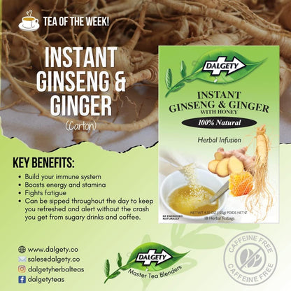 Dalgety Sorrel/Hibiscus & Ginger Herbal Infusion 3x45g Cartons (3 Pack) 100% Natural, Caffeine-Free Tea (Total 54 Teabags); Our Delicious Tea Builds the Immune System, Fights Fatigue & Boosts Energy
