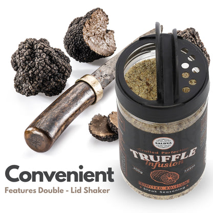 Premium Truffle Steak & BBQ Rub – Limited Edition Gourmet Seasoning – Infused with Truffles for Luxurious Flavour – Unique Blend of Spices - Large Jar (200g)