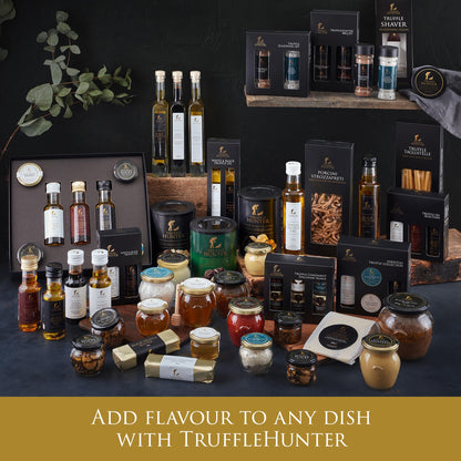 TruffleHunter - Flaked Black Truffle Cornish Sea Salt - Gourmet Food Seasoning & Condiment - 140g