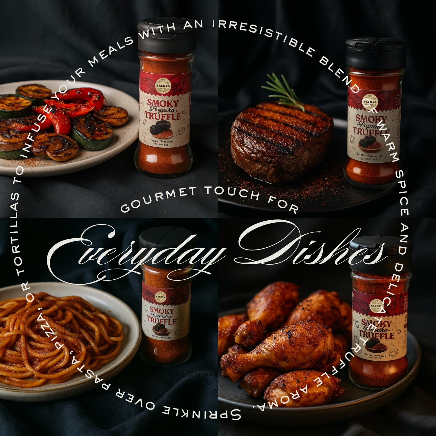 Premium Truffle Steak & BBQ Rub – Limited Edition Gourmet Seasoning – Infused with Truffles for Luxurious Flavour – Unique Blend of Spices - Large Jar (200g)