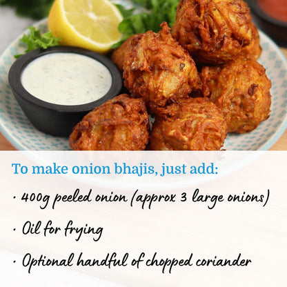 Onion Bhaji Mix | 1 x 80g Pack | Make Restaurant Quality Onion Bhajis in 20 Minutes | Makes 12 Bhajis | East at Home