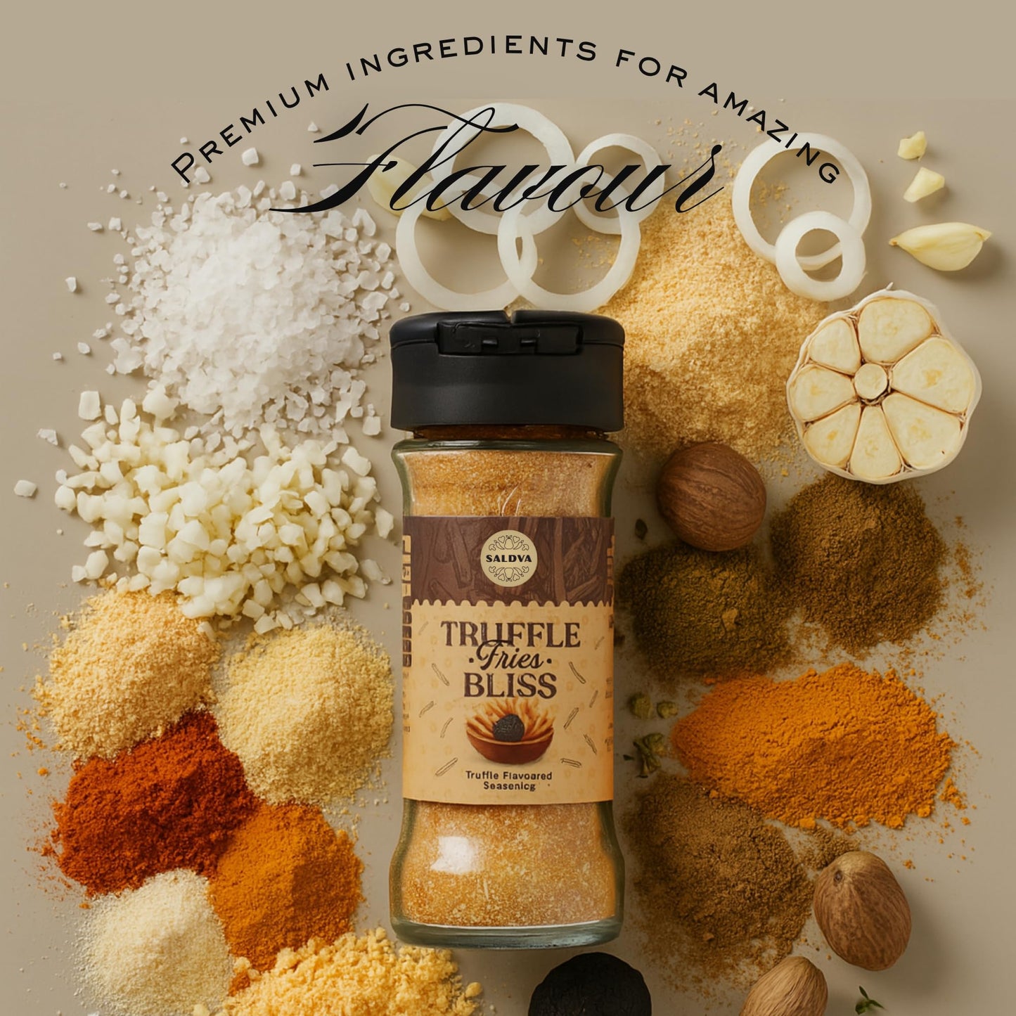Premium Truffle Steak & BBQ Rub – Limited Edition Gourmet Seasoning – Infused with Truffles for Luxurious Flavour – Unique Blend of Spices - Large Jar (200g)