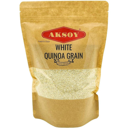 White Quinoa 5KG | Whole Grain Quinoa - Ready to Cook Food for Oats and Seeds Recipes - Nutritious Meal with Essential Vitamins, Protein, and Fiber, Perfect for Salads