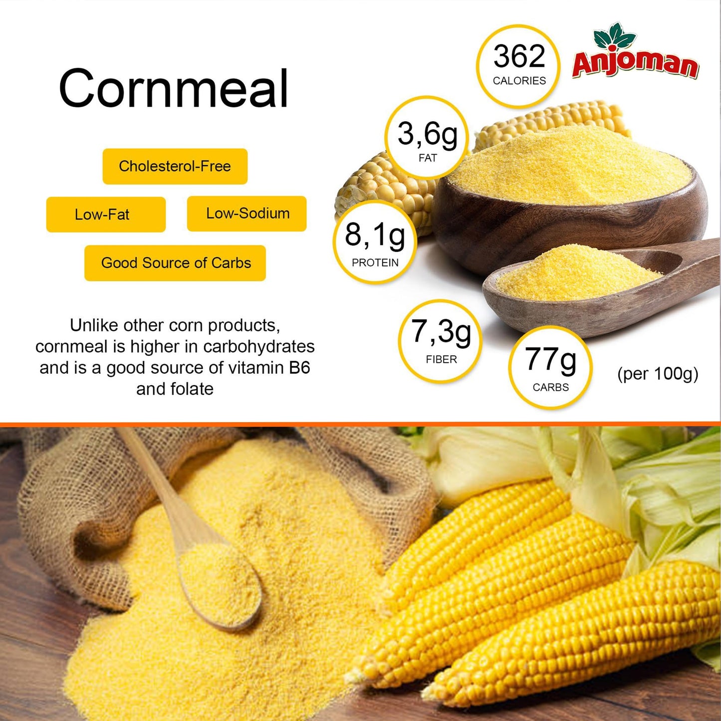Africa Select Cornmeal Fine 4kg | Premium Milled Maize | Family Pack