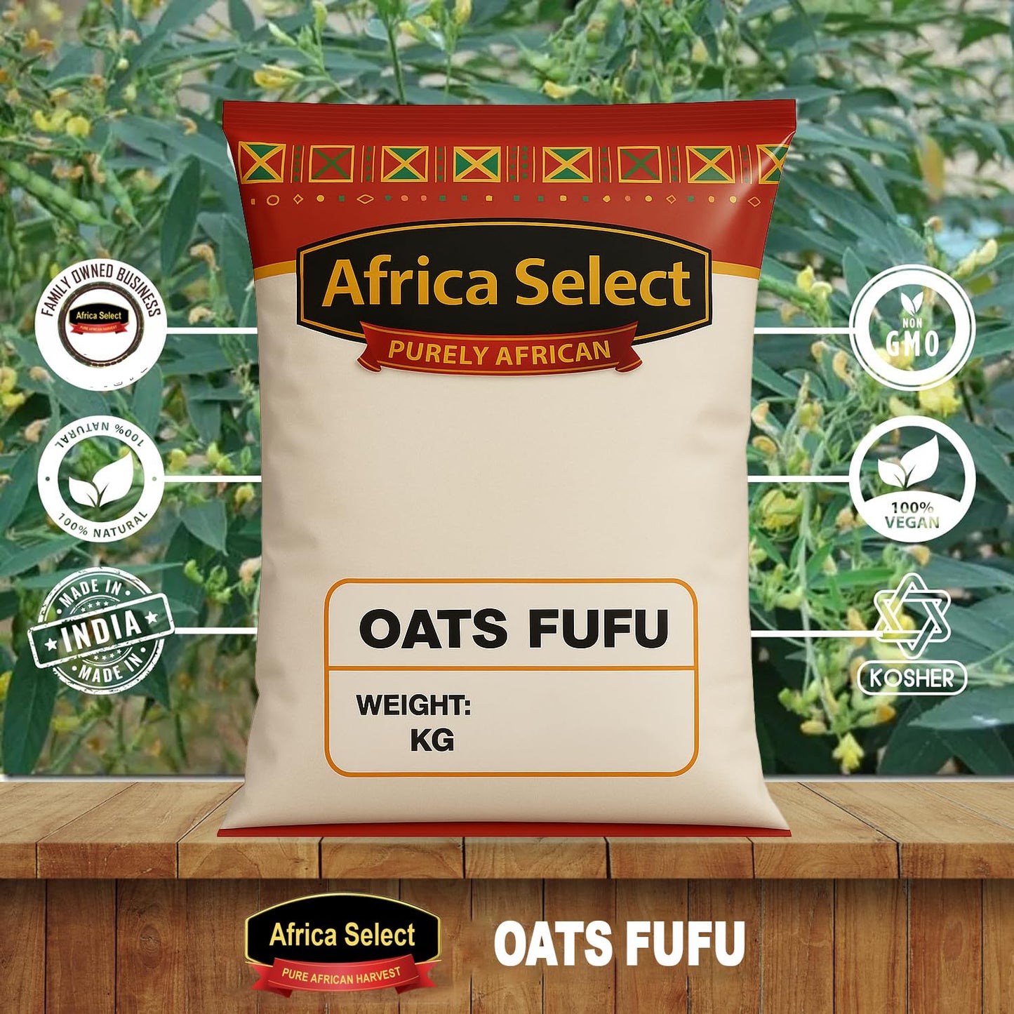 Africa Select Oats Fufu 1.5kg | Premium Oat-Based Fufu Flour for Healthy Swallow Meals