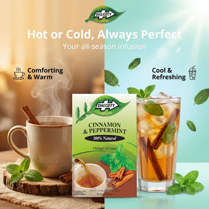 Dalgety Pure Peppermint Tea Bags - All Natural Herbal Infusion Natural Tea, Delicious and Packed with Unique Health Benefits, Caffeine Free (3 Pack - 54 Teabags)