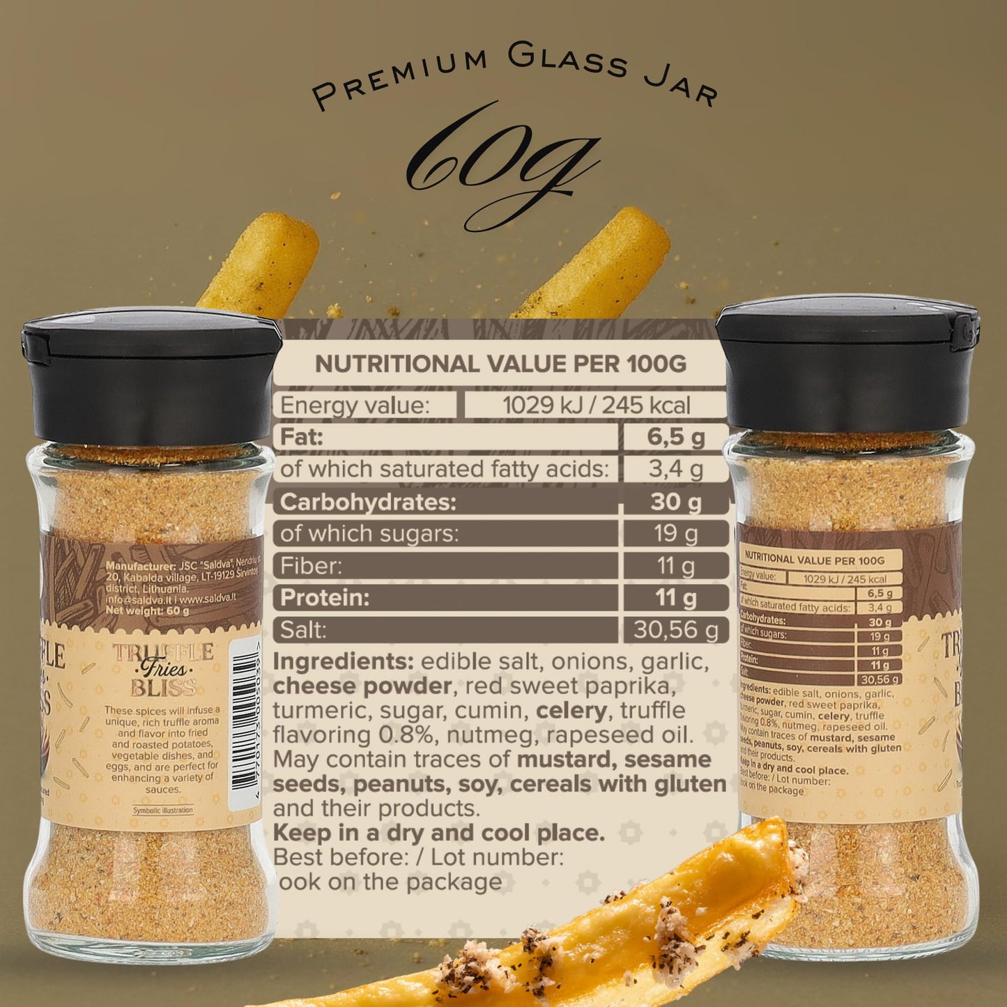 Premium Truffle Steak & BBQ Rub – Limited Edition Gourmet Seasoning – Infused with Truffles for Luxurious Flavour – Unique Blend of Spices - Large Jar (200g)