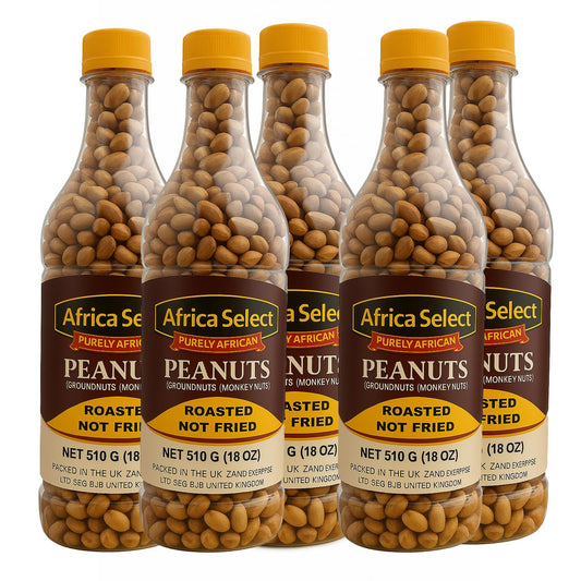 Africa Select Roasted Peanuts Big Bottle 510g x 3 | Premium Crunchy Peanuts | Multipack