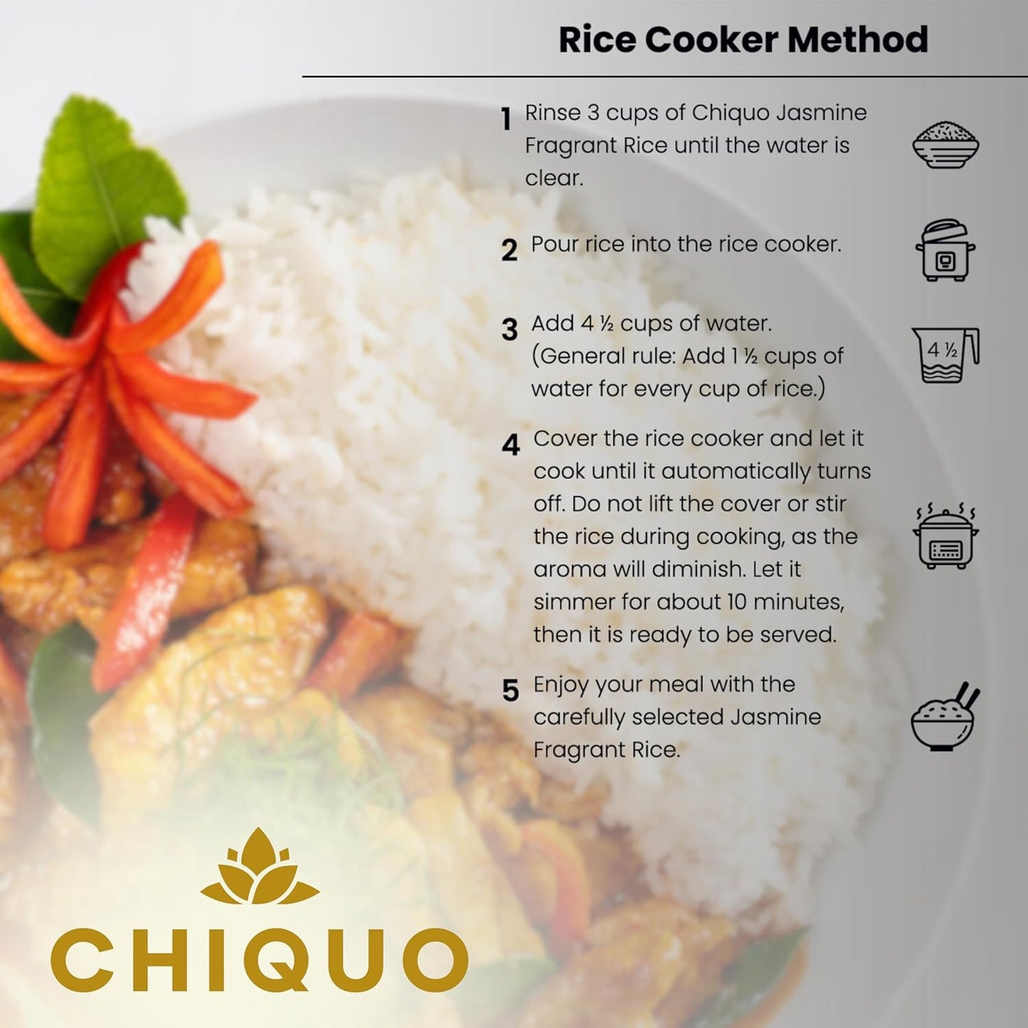 Chiquo AAA Premium Jasmine Fragrant Rice 10kg – Vegan & 100% Gluten Free – Perfect for Traditional Asian & Afro-Caribbean Recipes