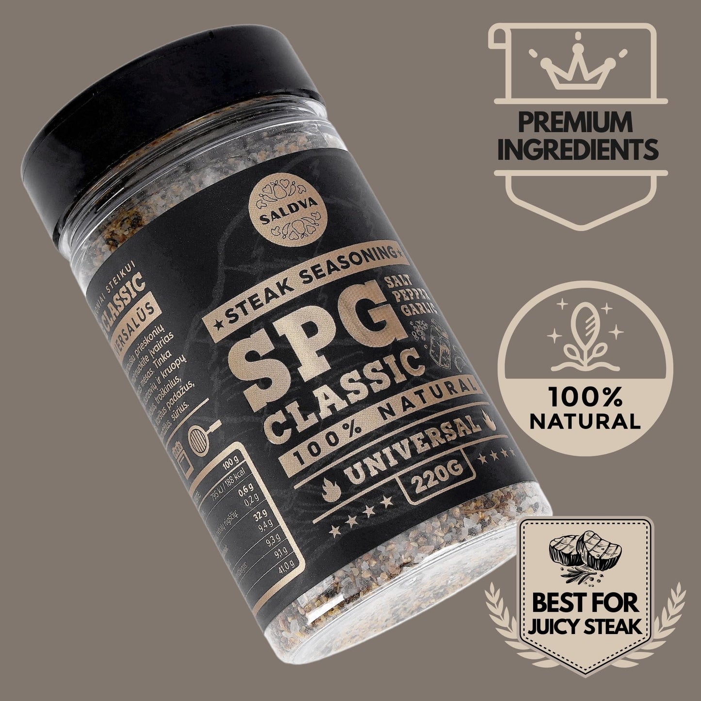 Premium Truffle Steak & BBQ Rub – Limited Edition Gourmet Seasoning – Infused with Truffles for Luxurious Flavour – Unique Blend of Spices - Large Jar (200g)