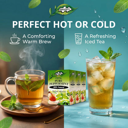 Dalgety Pure Peppermint Tea Bags - All Natural Herbal Infusion Natural Tea, Delicious and Packed with Unique Health Benefits, Caffeine Free (3 Pack - 54 Teabags)
