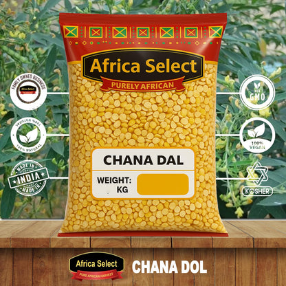 Africa Select Chana Dal 1.5kg | Premium Split Chickpeas for Curries, Stews & Snacks | High Protein & Fibre