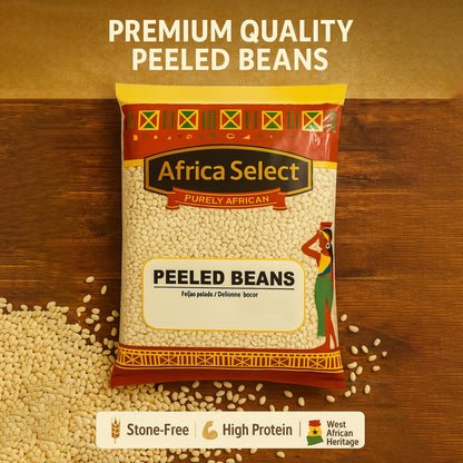 Africa Select Peeled Beans 4kg | Premium Nigerian Peeled Brown Beans for Akara, Moi Moi & Stews | Family Pack