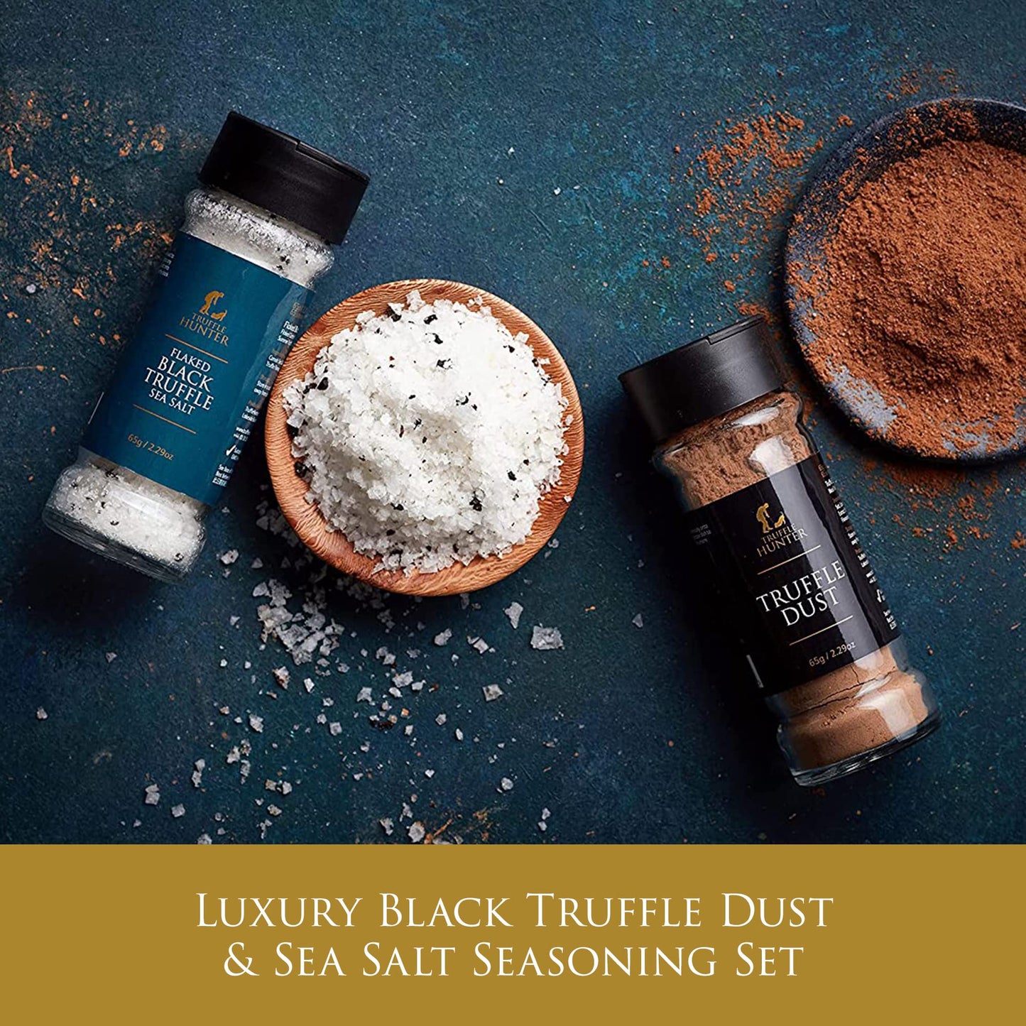 TruffleHunter - Black Truffle Dust - Umami Seasoning - Gourmet Condiments - 65g