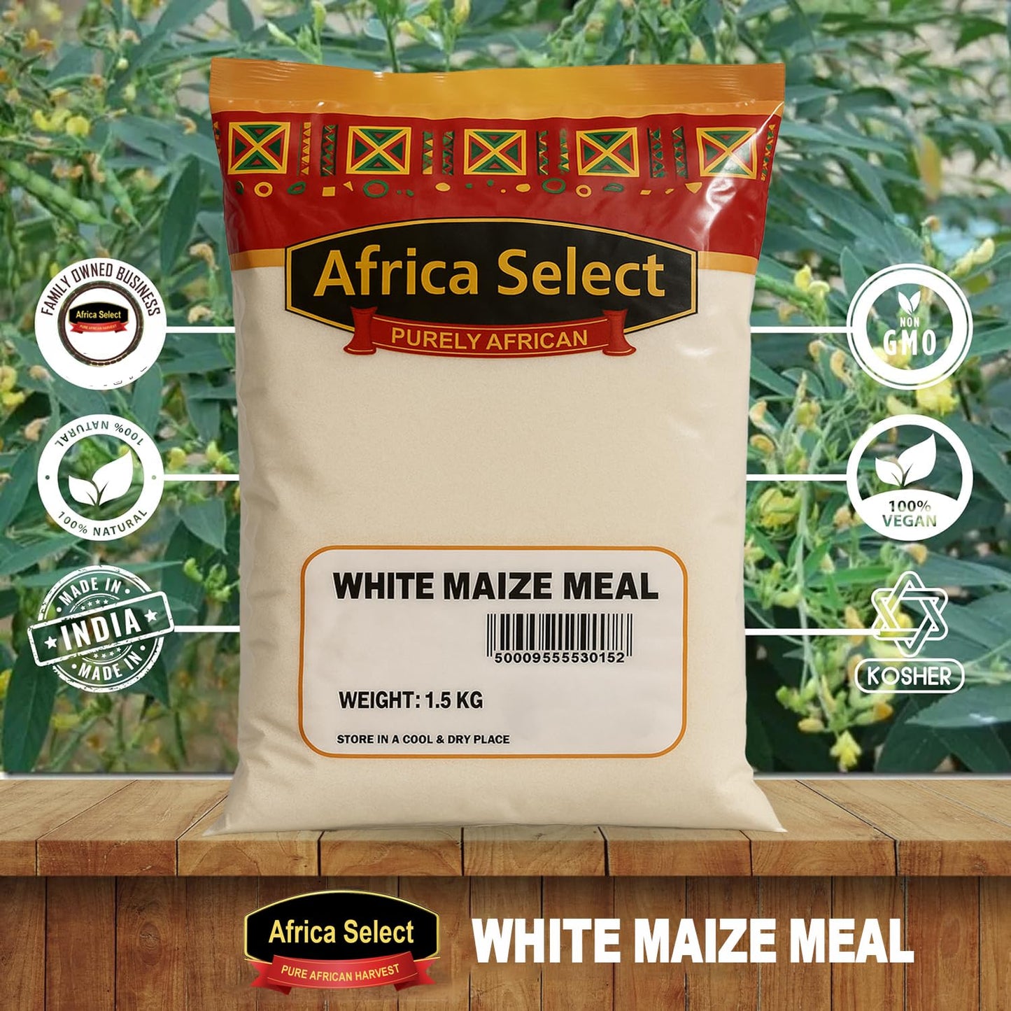 Africa Select White Maize Meal 1.5kg | Premium Maize Flour for Sadza, Ugali, Nshima & Traditional African Dishes
