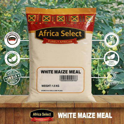 Africa Select White Maize Meal 1.5kg | Premium Maize Flour for Sadza, Ugali, Nshima & Traditional African Dishes