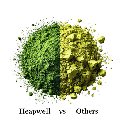 Heapwell Matcha Powder - 50g | High Grade Japanese Premium Green Tea Powder | Great Taste Award Winner | Perfect for Tea, Lattes & Smoothies | Contains L-Theanine & Antioxidants | Vegan & Gluten-Free