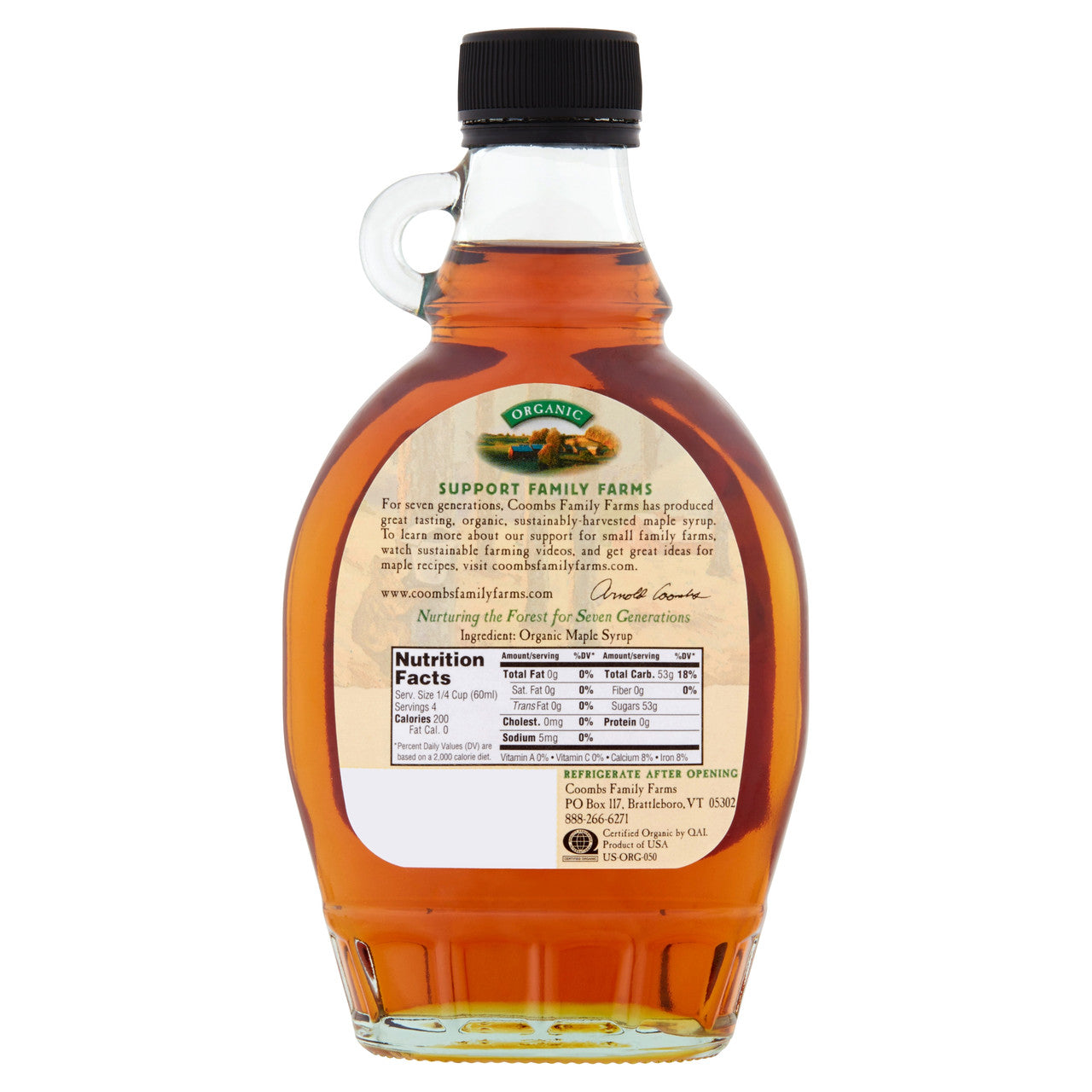 Coombs Family Farms Grade A Dark Amber, Glass (12x8Oz)-2