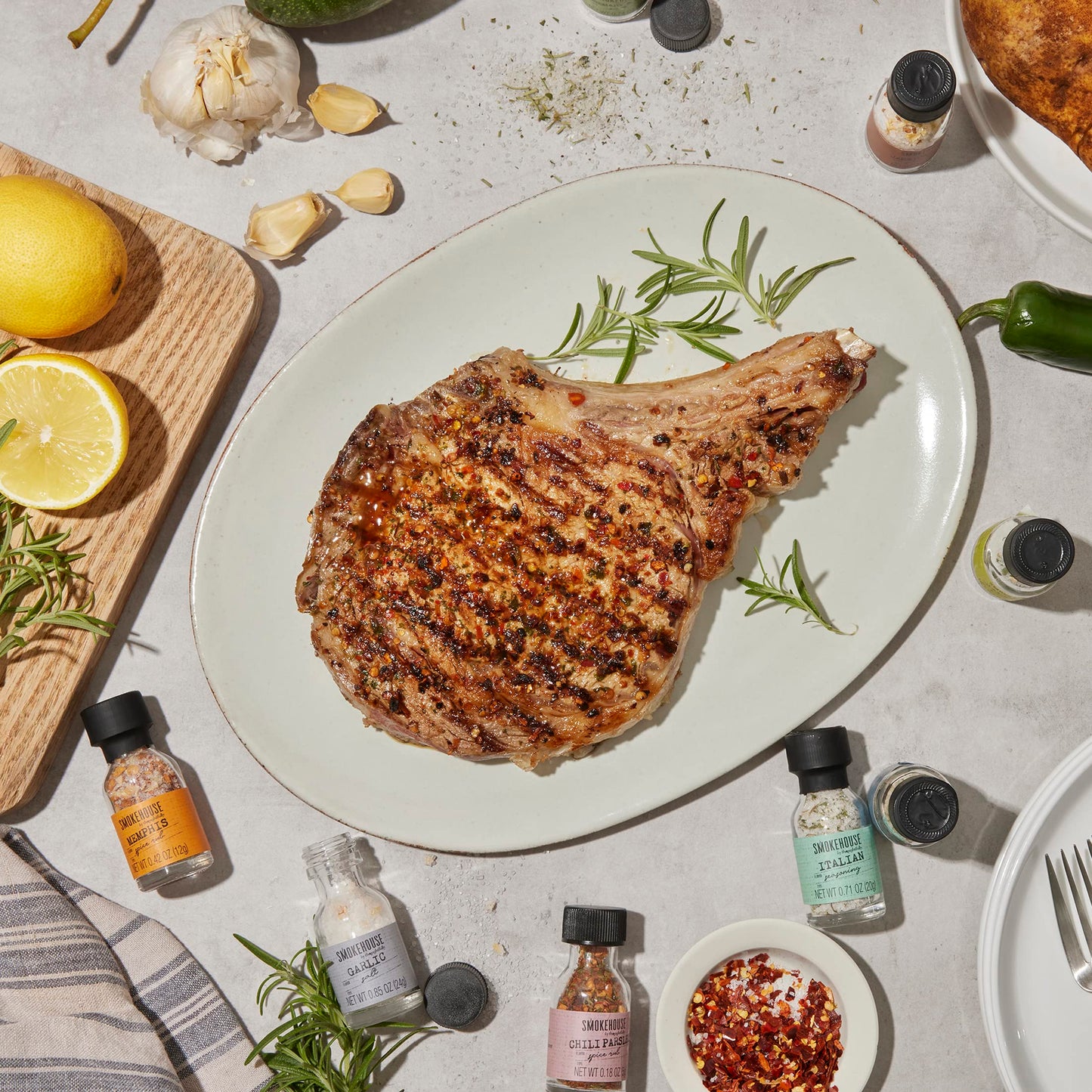 Smokehouse by Thoughtfully, Gourmet Ultimate Grilling Spice Set, Grill Seasonings and Rubs Gift Set, Flavors Include Chili Garlic, Italian Seasoning, Cayenne Spice Rub and More, Pack of 20