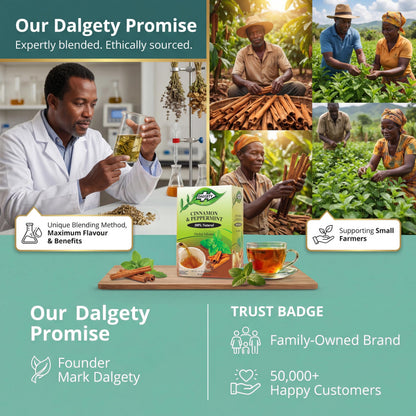 Dalgety Pure Peppermint Tea Bags - All Natural Herbal Infusion Natural Tea, Delicious and Packed with Unique Health Benefits, Caffeine Free (3 Pack - 54 Teabags)