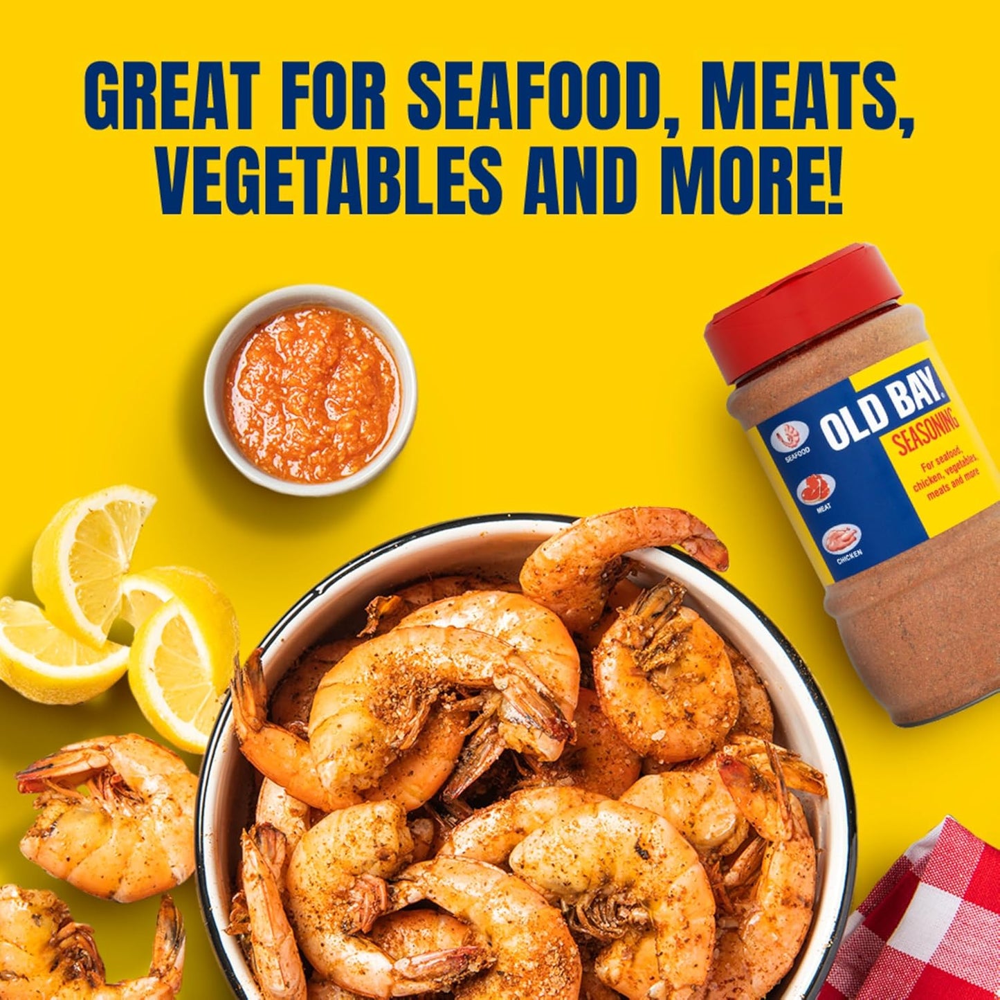 OLD BAY Seasoning Spice Mix for Seafood, Chicken, Meats, Vegetables and More, No added preservatives, MSG, artificial flavours and colours, 75g