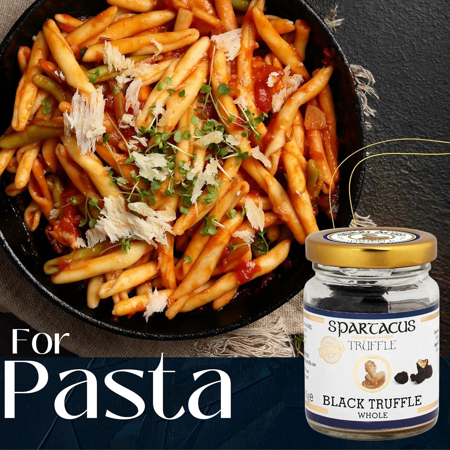 Spartacus Whole Black Truffle Natural Aroma, NO ADDITIVES OR PRESERVATIVES (Whole Truffle 10g)