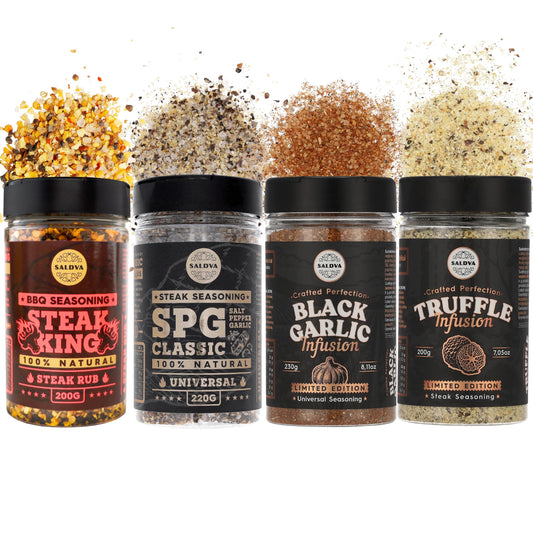 Premium Truffle Steak & BBQ Rub – Limited Edition Gourmet Seasoning – Infused with Truffles for Luxurious Flavour – Unique Blend of Spices - Large Jar (200g)