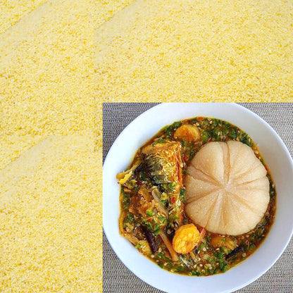 Africa Select Yellow Gari 4kg | Premium Fermented Cassava Granules for Eba, Fufu & African Cuisine | Family Pack