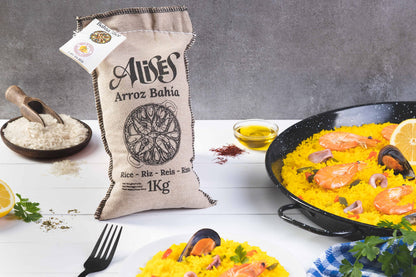 Alises - 1 Kg Paella Rice Bahia D.O. Valencia - Arroz Bahia, Spanish Premium Rice for Paella