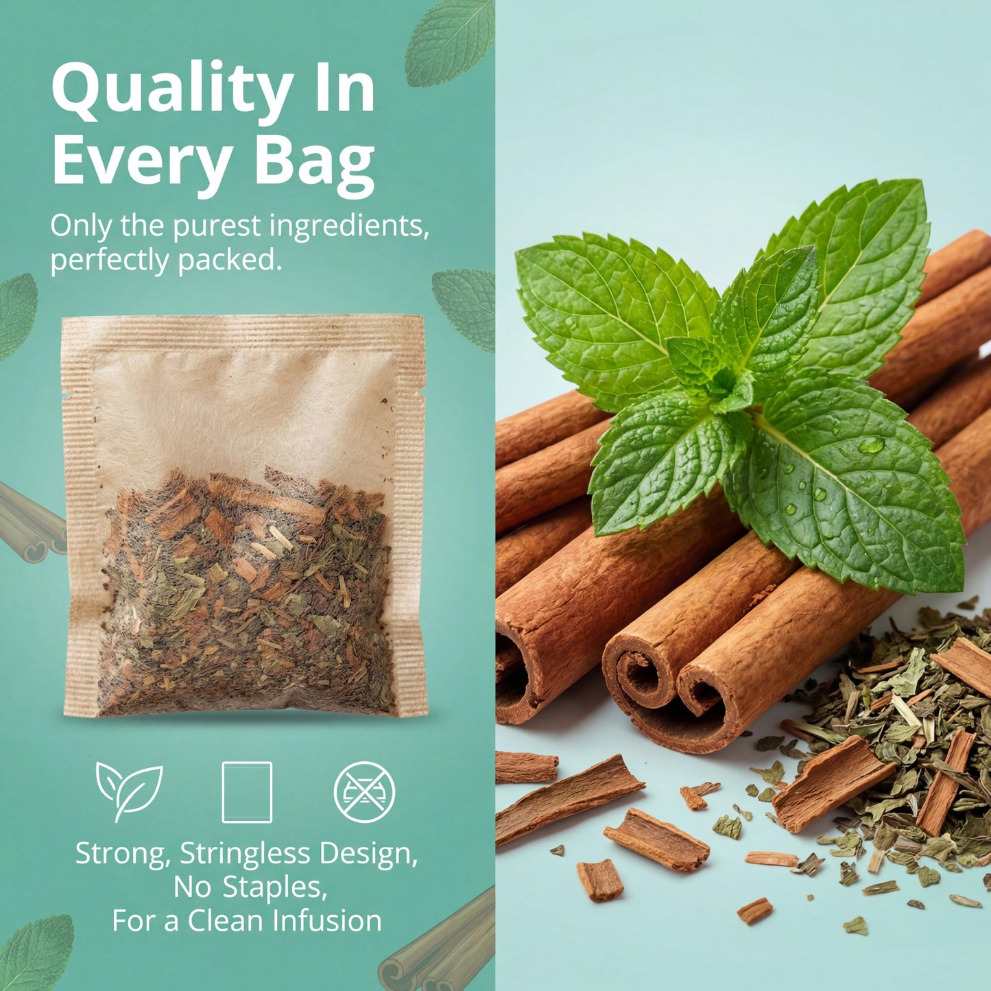 Dalgety Pure Peppermint Tea Bags - All Natural Herbal Infusion Natural Tea, Delicious and Packed with Unique Health Benefits, Caffeine Free (3 Pack - 54 Teabags)