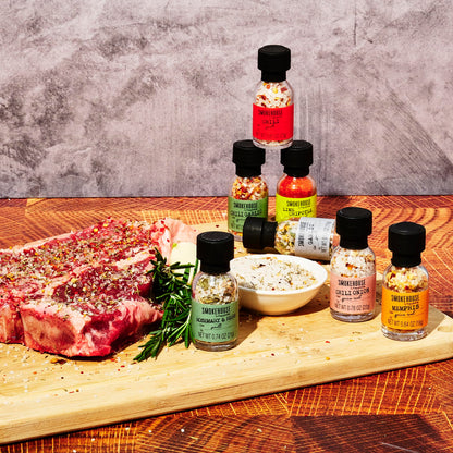 Smokehouse by Thoughtfully, Gourmet Ultimate Grilling Spice Set, Grill Seasonings and Rubs Gift Set, Flavors Include Chili Garlic, Italian Seasoning, Cayenne Spice Rub and More, Pack of 20