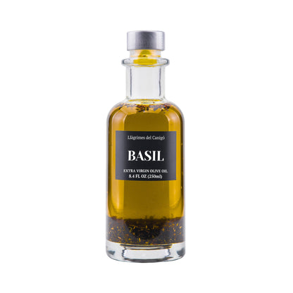 Basil Infused Extra Virgin Olive Oil – 250ml / 8.45 fl oz – Llàgrimes del Canigó-0