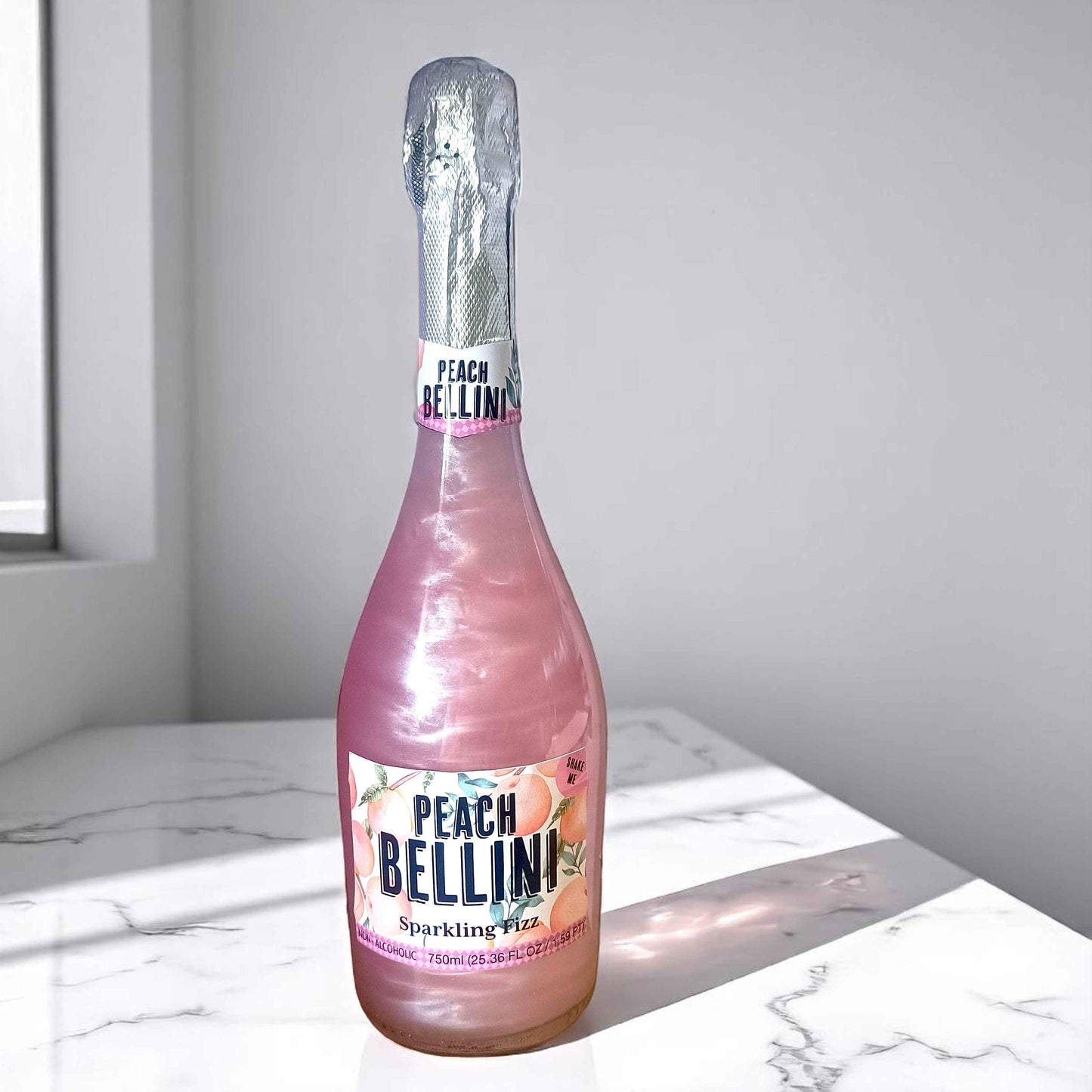 Peach Flavoured Bellini - Sparkling Peach Juice 750ml-2