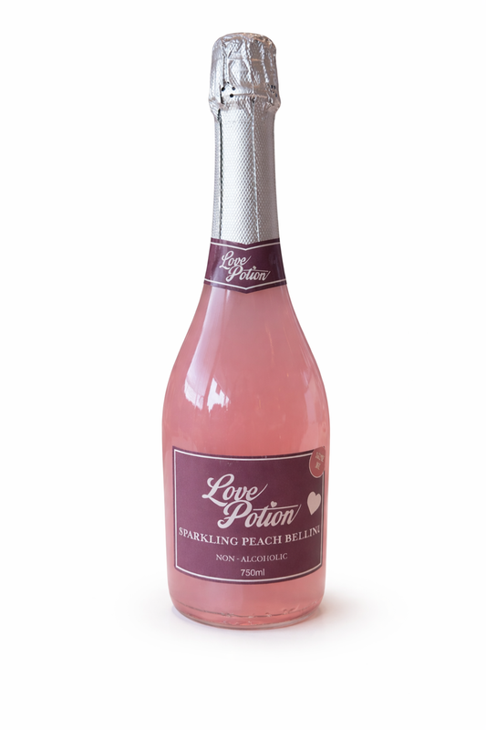 Love Potion Peach Flavoured Bellini - Sparkling Peach Juice 750ml-0