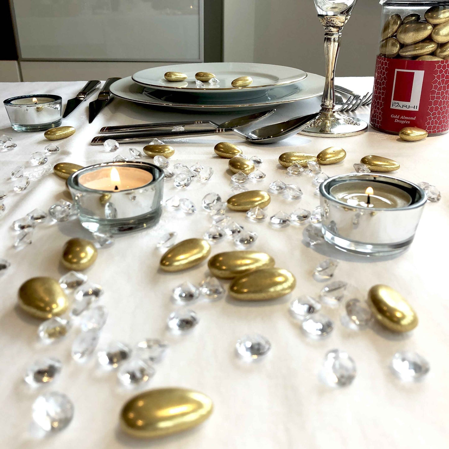 Gold Sugared Almonds, 370g-2