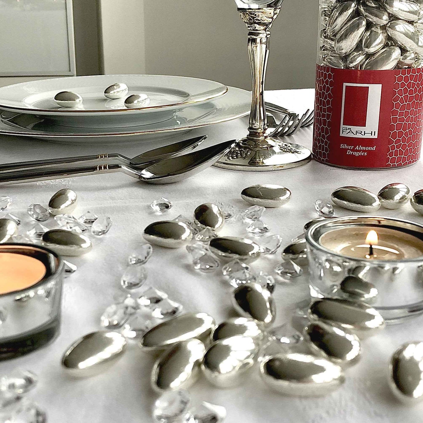 Silver Sugared Almonds, 370g-3