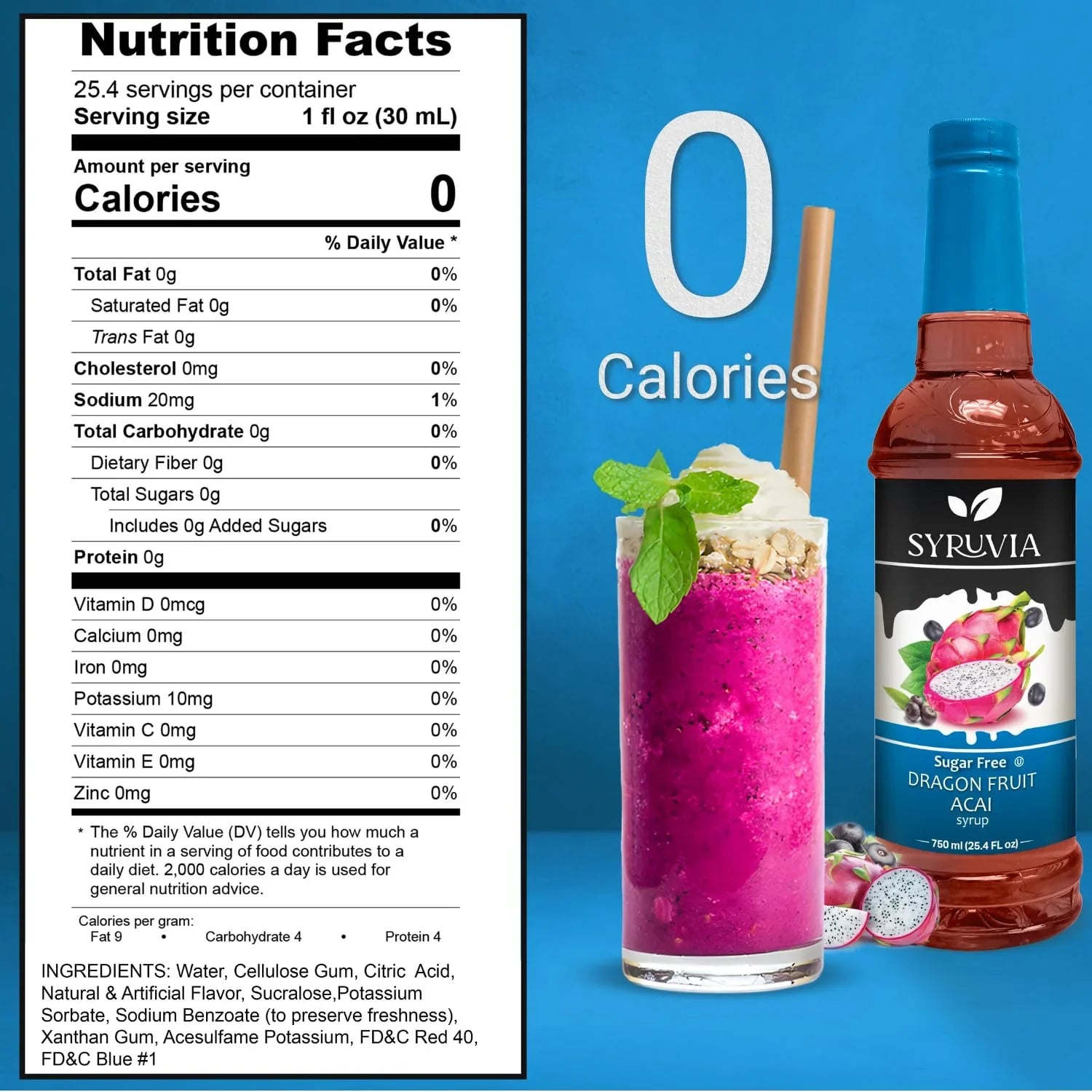 Sugar-Free Dragon Fruit Acai Syrup-2